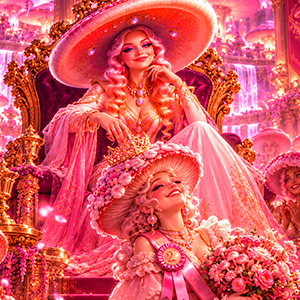 Queen Mycelia celebrating the winner of her Second Place Beauty Contest.